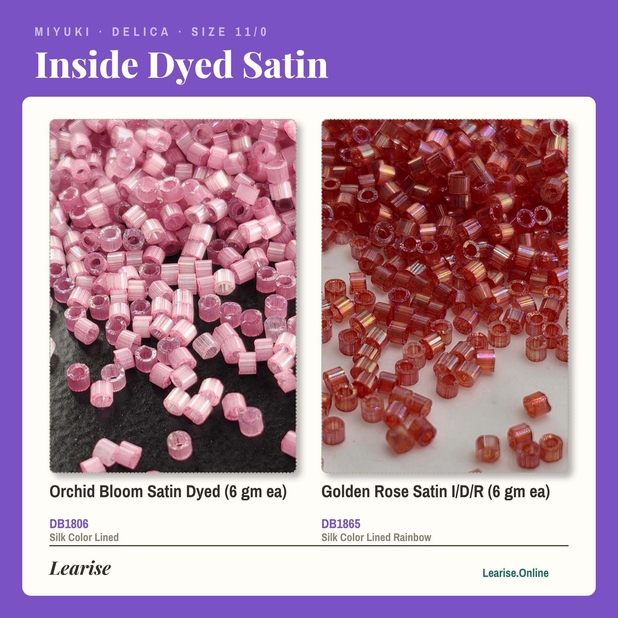 Miyuki Delica Seed Beads: Satin Finish, 6g for Jewelry Making