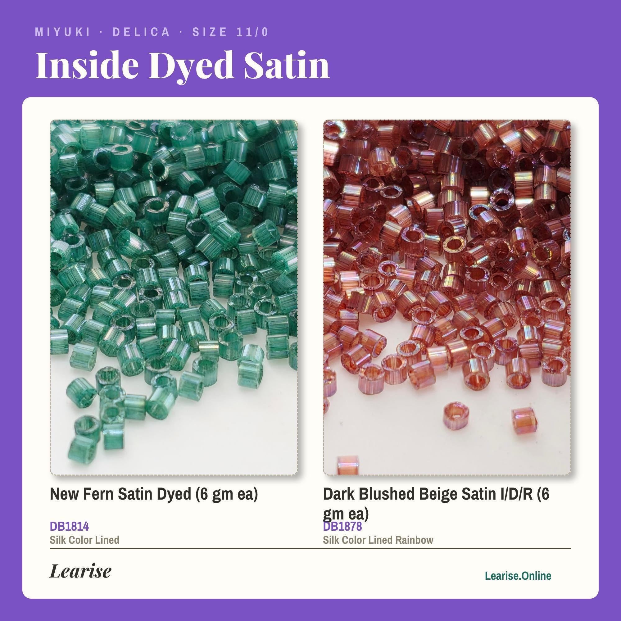 Miyuki Delica Seed Beads: Satin Finish, 6g for Jewelry Making