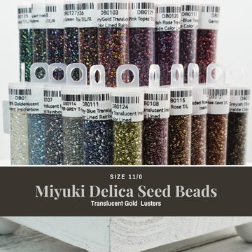 Miyuki Delica 11/0 Color Lined Seed Beads Red Tones | Red Cylinder Beads | Pick Your Color or Full Set | Peyote Loom Supply | 7g