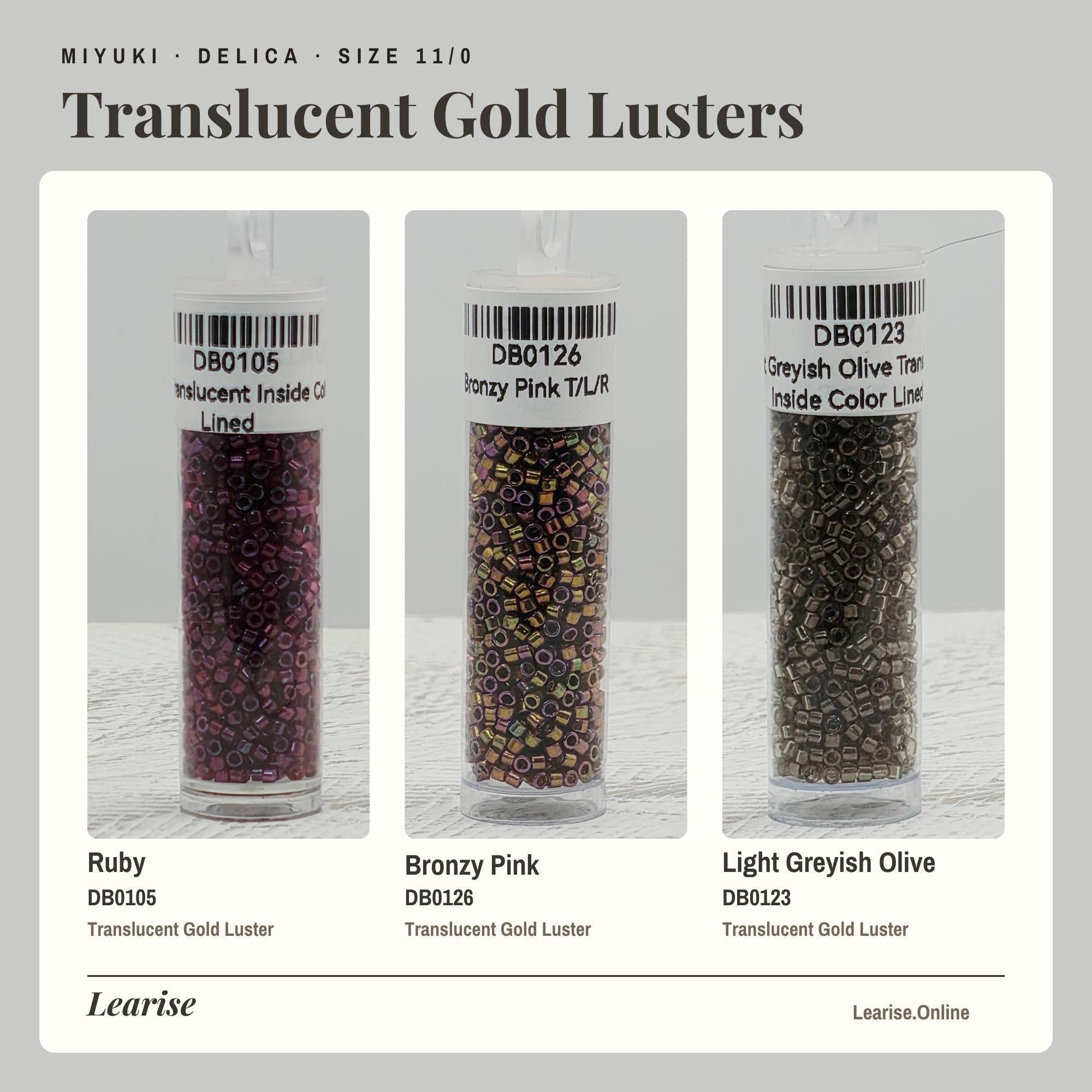 Miyuki Delica 11/0 Color Lined Seed Beads Red Tones | Red Cylinder Beads | Pick Your Color or Full Set | Peyote Loom Supply | 7g