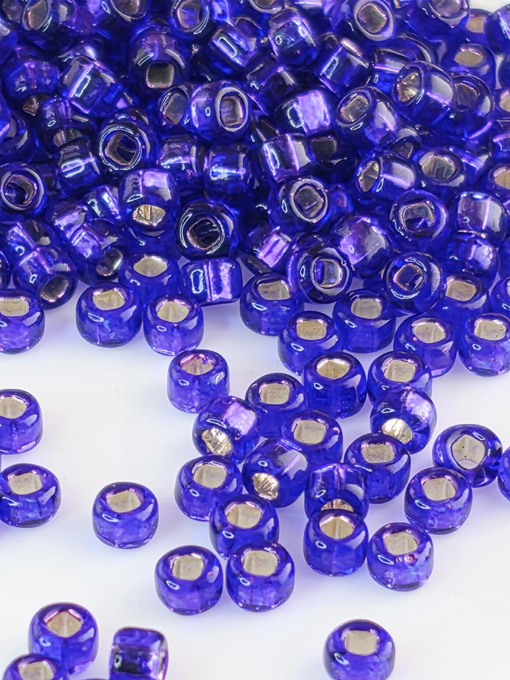 Royal Purple Miyuki Seed Beads: Translucent Glass 8/0 Rocaille