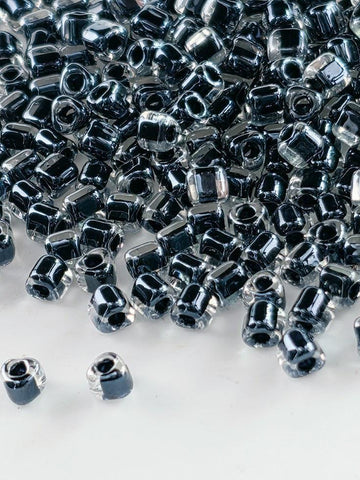 Crystal/Black Inside Color Lined | Triangle Size 8/0 | Miyuki | 15g Pkg