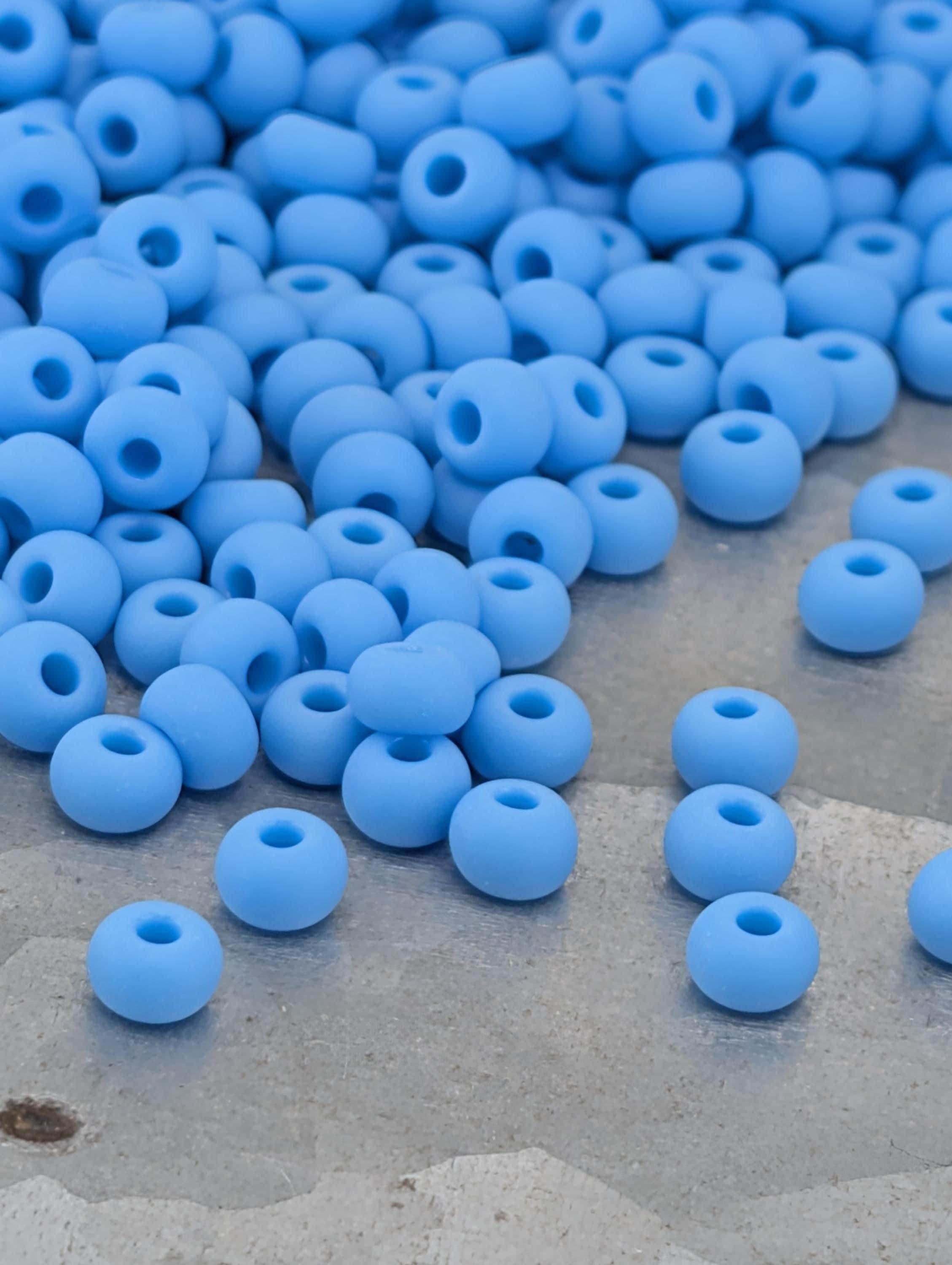 Opaque Light Blue Matte Size 6/0 Seed Beads - Preciosa Ornela Czech Glass, 20g Tube - Bead Weaving, Embroidery & DIY Jewelry