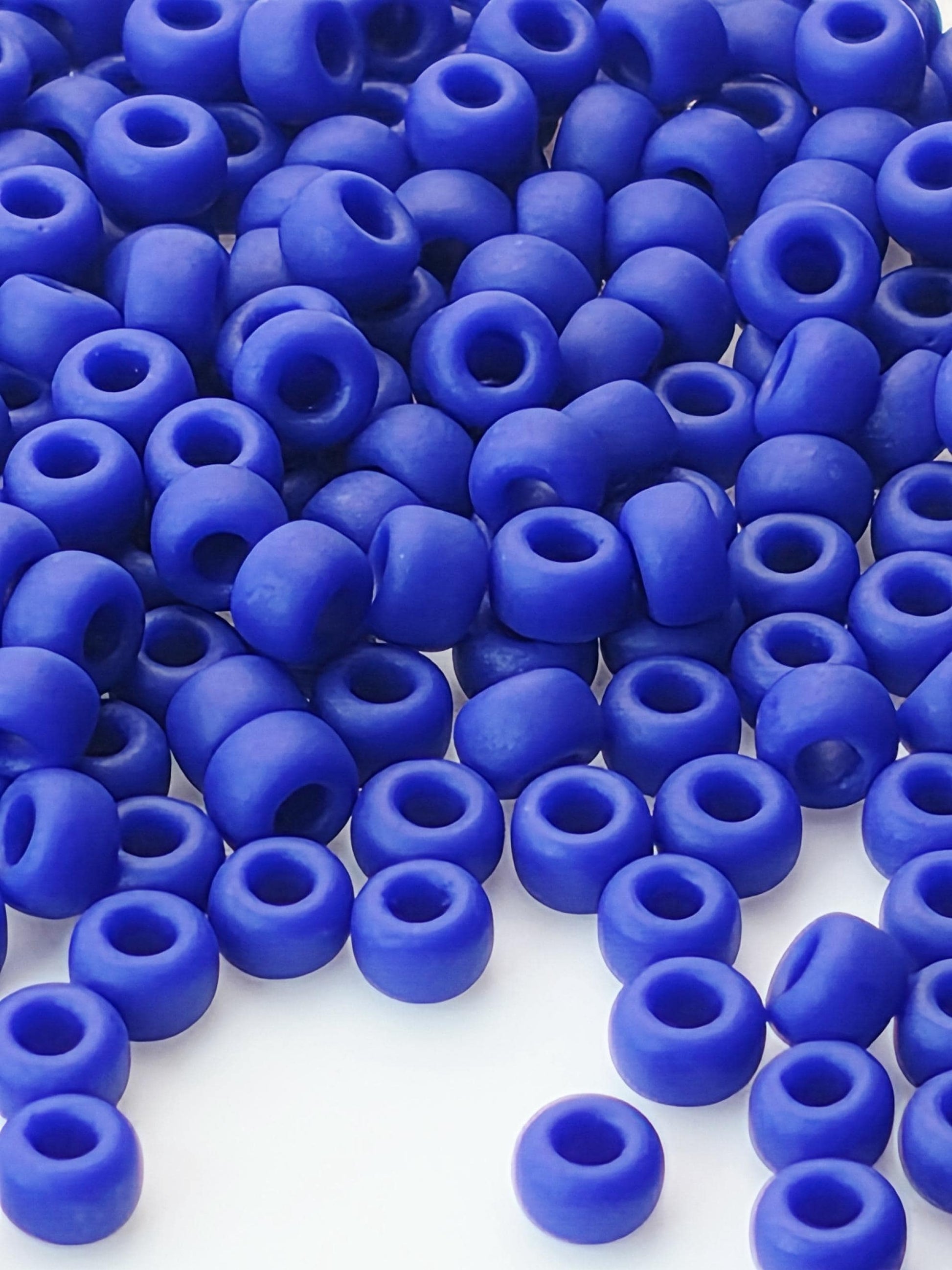 Cobalt Blue Opaque Matte Rainbow Miyuki Rocaille Size 8/0 (20g pkg)
