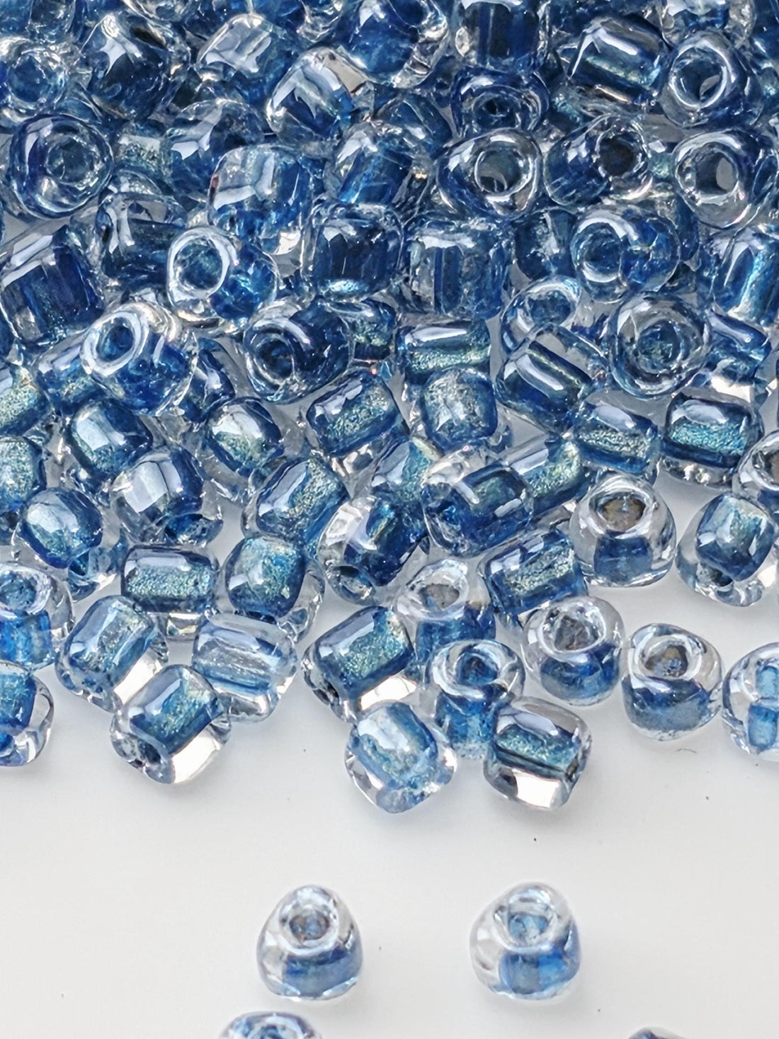 Miyuki Triangle Beads, Crystal Inside Color Lined Sparkle | 10/0 | 15g