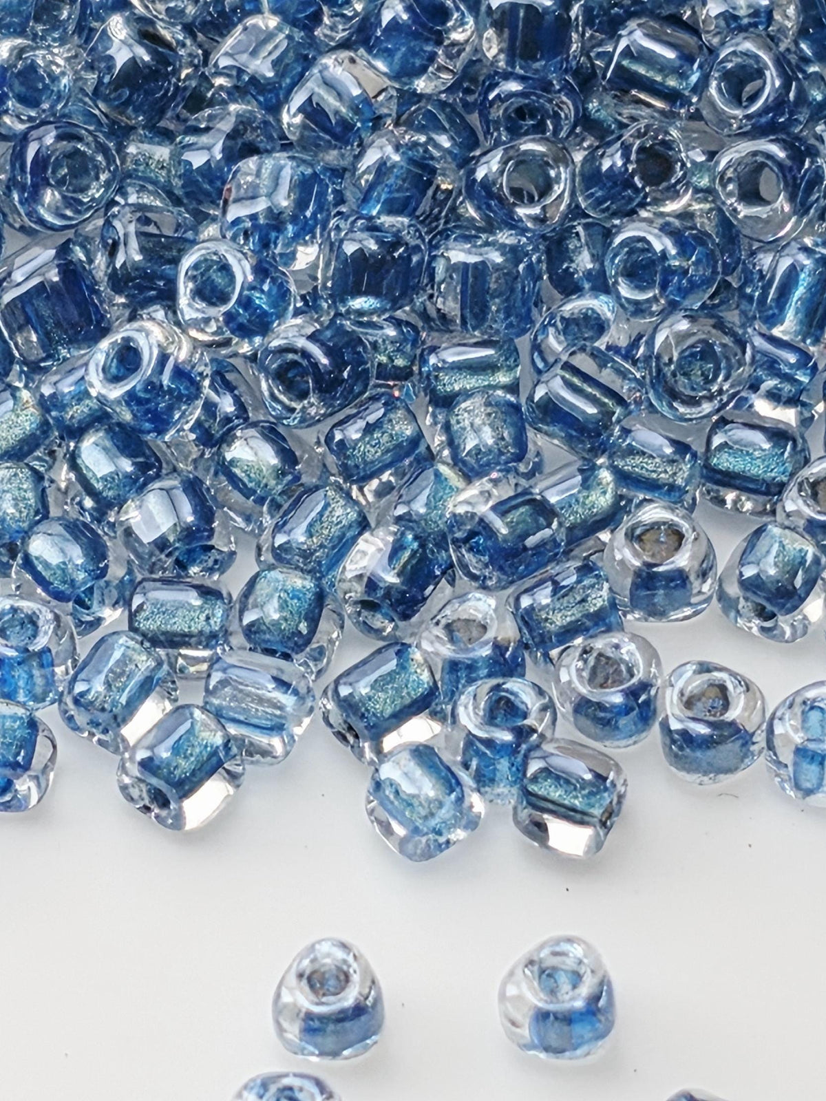 Miyuki Triangle Beads, Crystal Inside Color Lined Sparkle | 10/0 | 15g