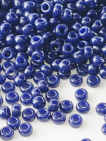 Dark Navy Blue Opaque Dyed Duracoat Miyuki Rocailles | Size 11 | 20g