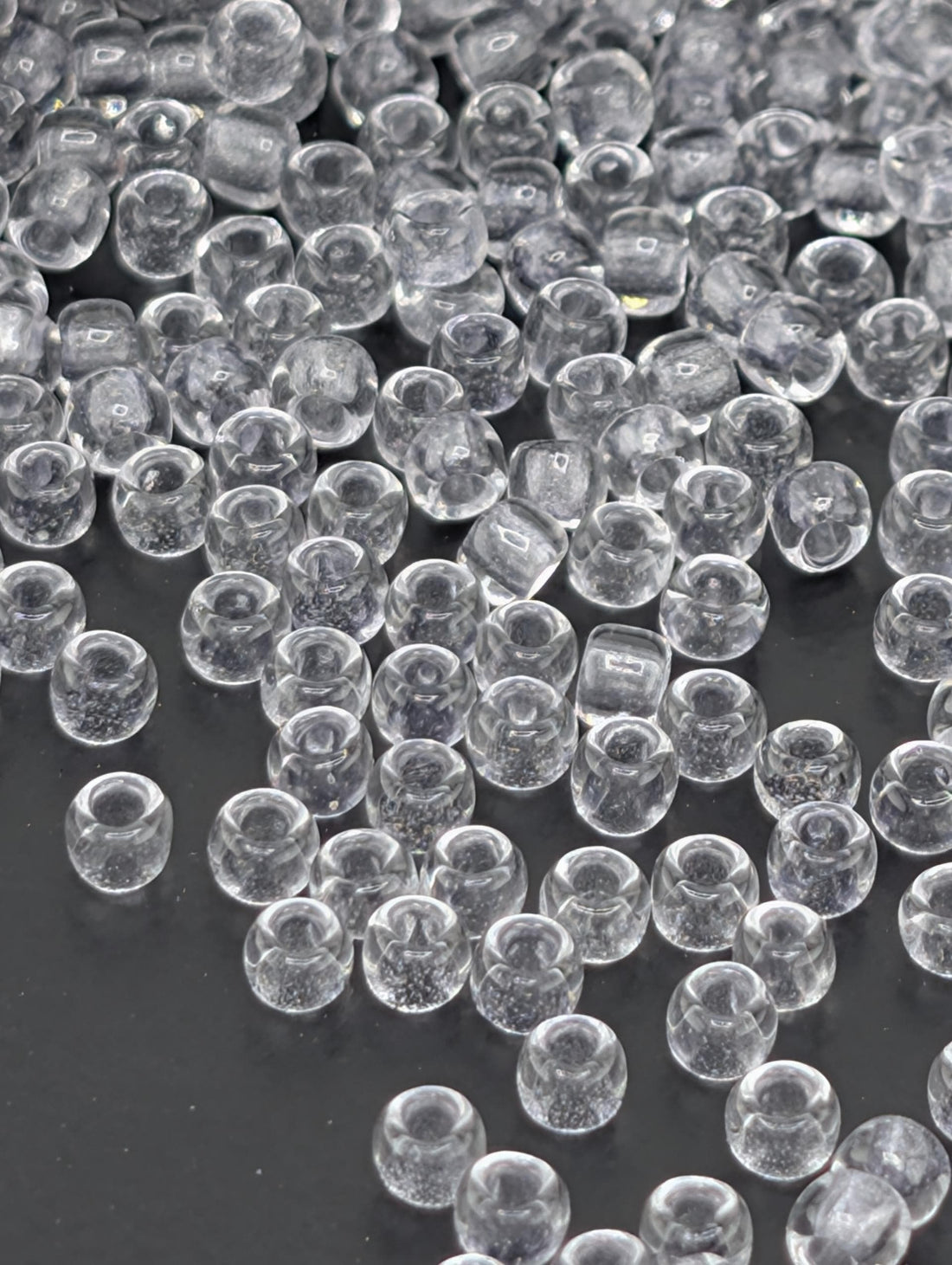 Glow in the Dark Seed Beads: Gray Crystal & Bright Green TOHO 8/0