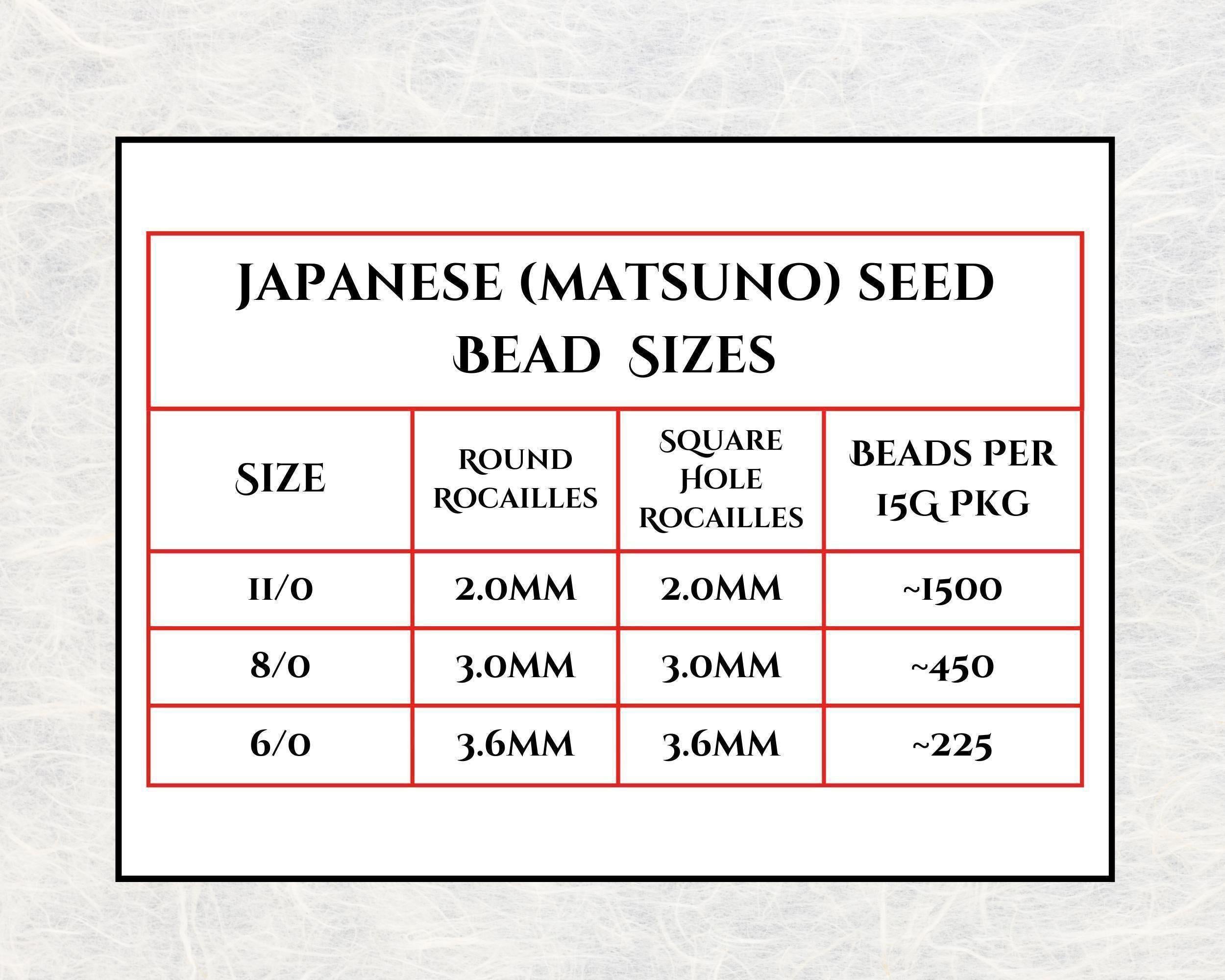 Dark Orange Opaque Matte Matsuno Seed Beads | Size 11/0 (2mm) | 15g, ~1650 pcs