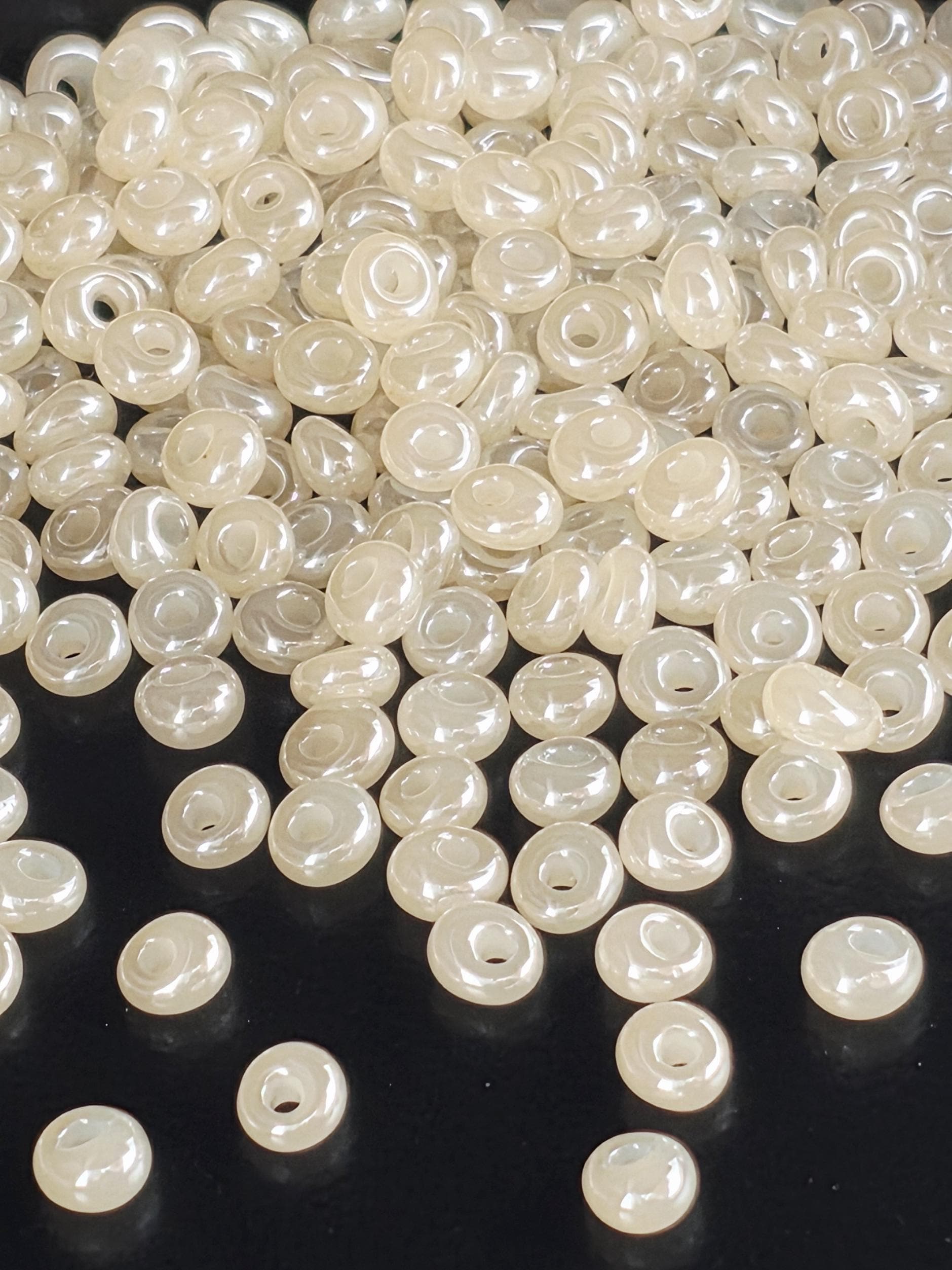TOHO Magatama 3mm Tube 2.5" : Ceylon Lt Ivory