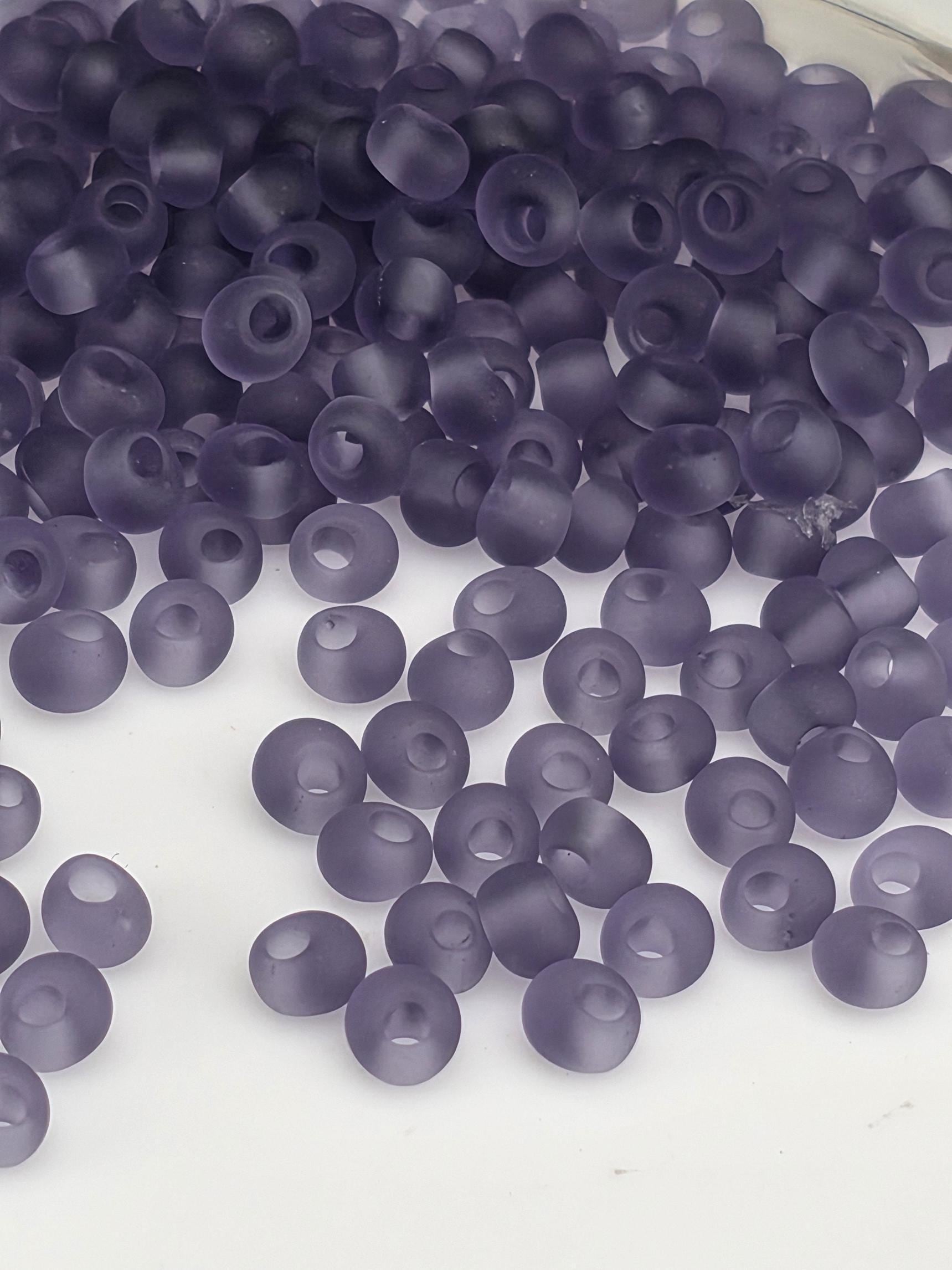 TOHO Magatama 3mm Tube 2.5" : Transparent-Frosted Sugar Plum