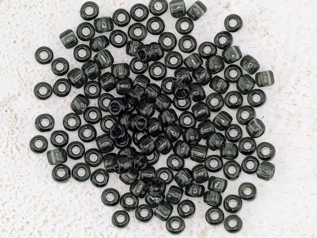 Transparent Grey Matsuno Seed Beads - Size 6, 15g Pack