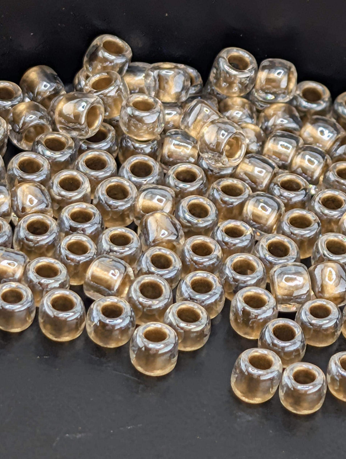 Toho Japanese Seed Beads: Gold-Lined Crystal, Size 6/0, 2.5-Inch Tube