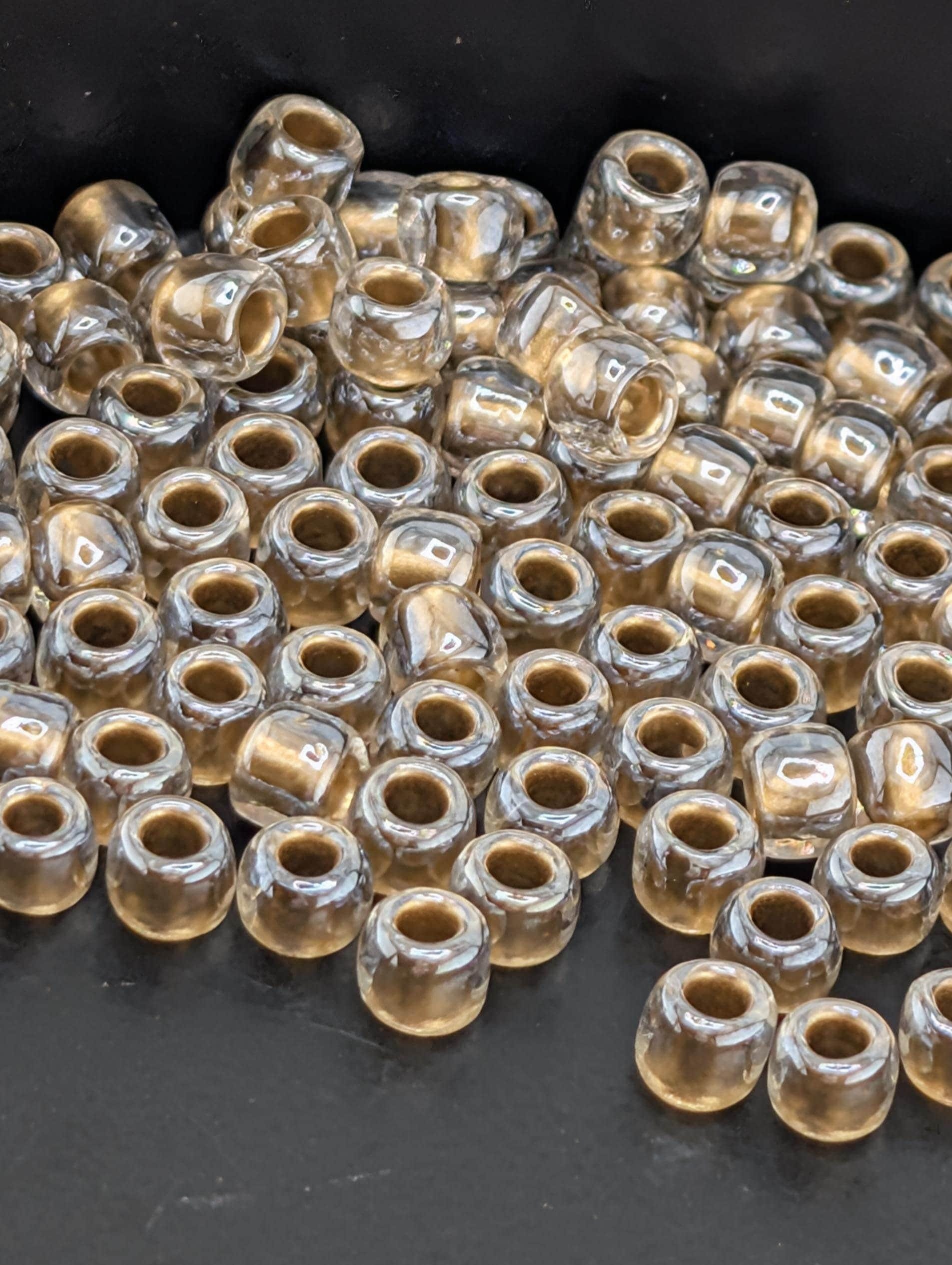 Toho Japanese Seed Beads: Gold-Lined Crystal, Size 6/0, 2.5-Inch Tube
