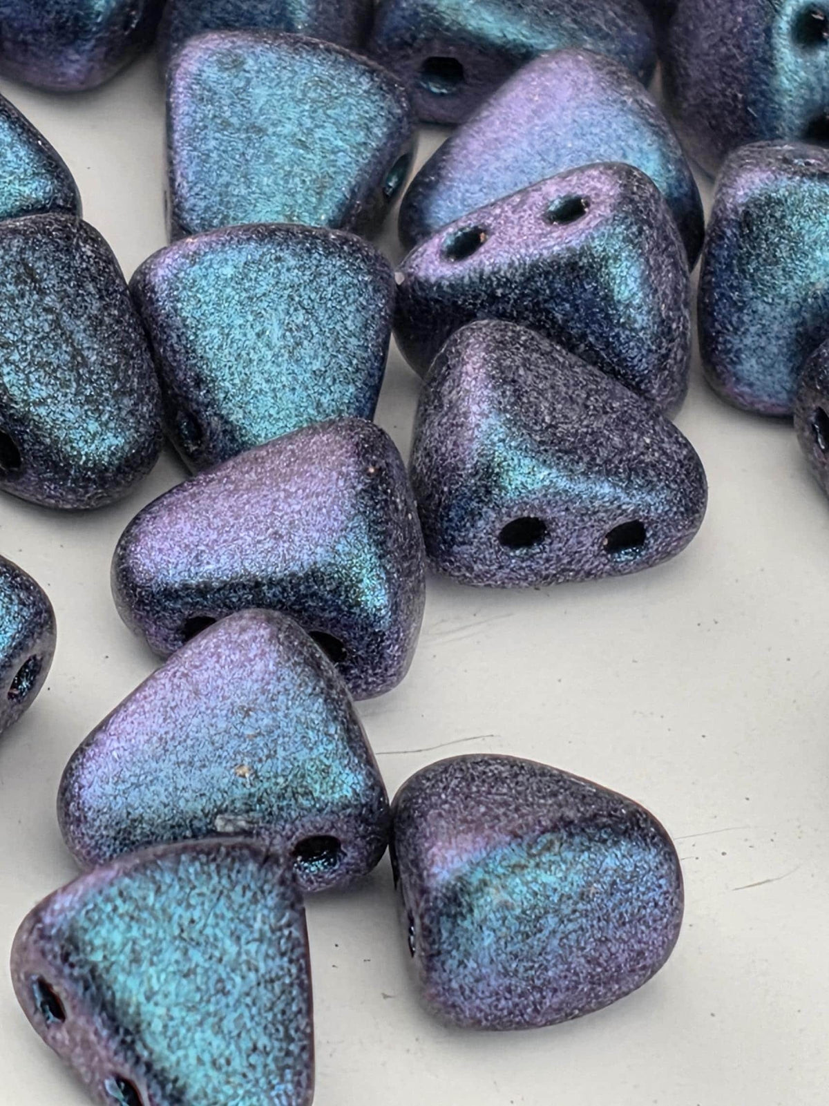 Japanese Seed Beads, 2 Hole Beads | Polychrome Indigo Orchid, Glass - Jewelry Making Supply