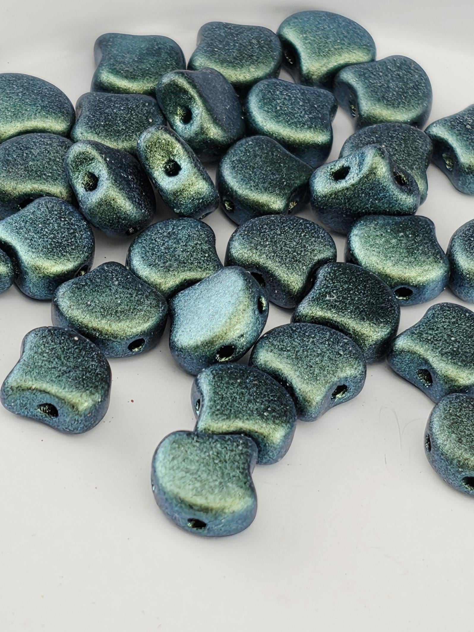 Matubo Ginkgo Leaf Czech Glass Bead Ginkgo Leaf Jewelry Making Bracelet Material Craft Supply Green Jewelry Design Piece Earring Component