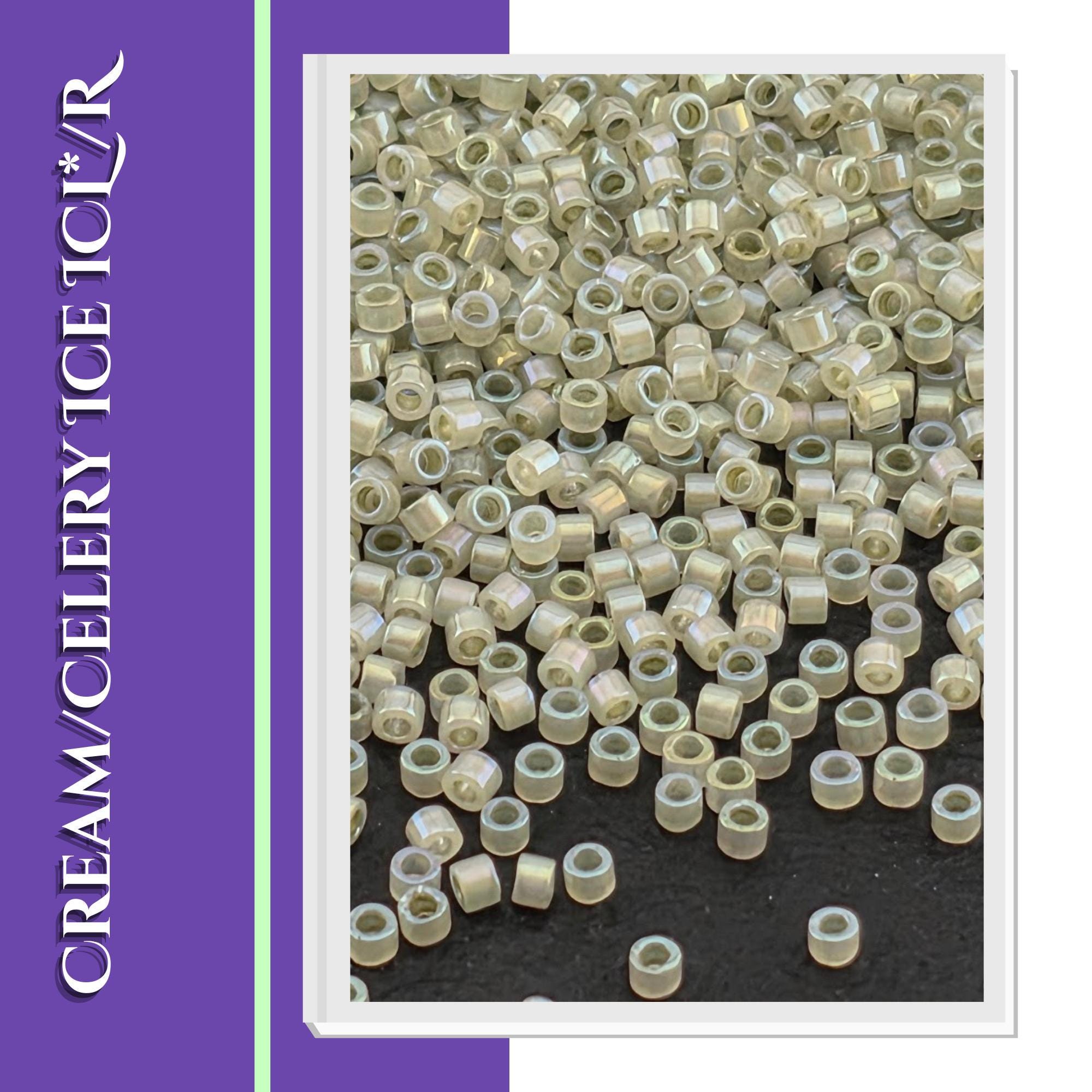 Miyuki Delica 11/0 Beads | Inside Color Lined Sparkle Rainbow | Individual 7g Tubes or Full Set of 11 | Frost Ice Cylinder Seed Beads