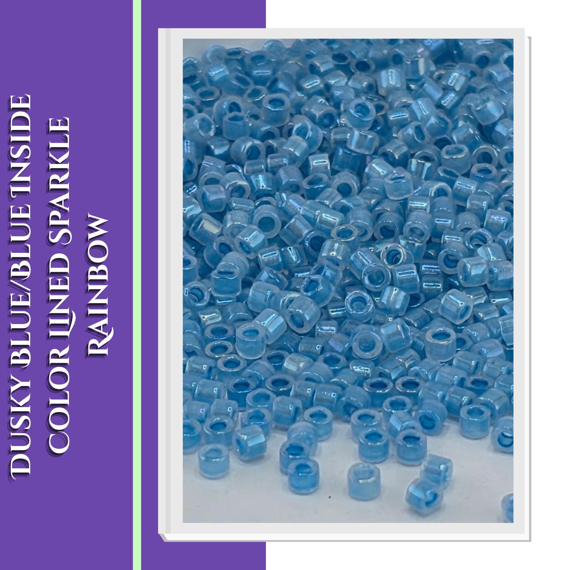 Miyuki Delica 11/0 Beads | Inside Color Lined Sparkle Rainbow | Individual 7g Tubes or Full Set of 11 | Frost Ice Cylinder Seed Beads