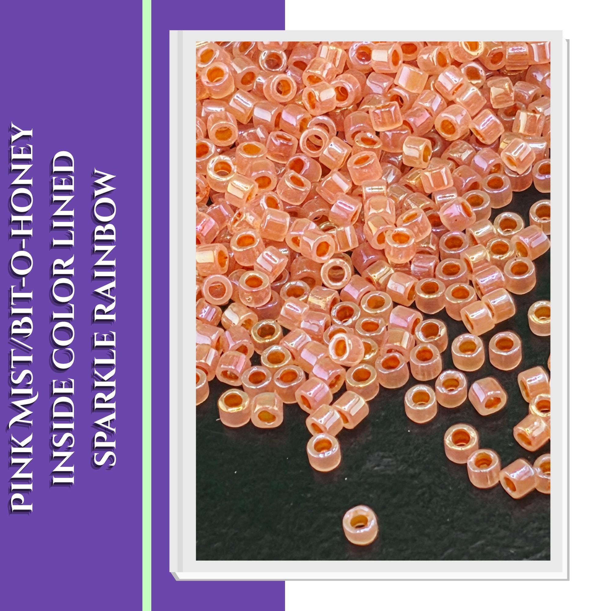 Miyuki Delica 11/0 Beads | Inside Color Lined Sparkle Rainbow | Individual 7g Tubes or Full Set of 11 | Frost Ice Cylinder Seed Beads