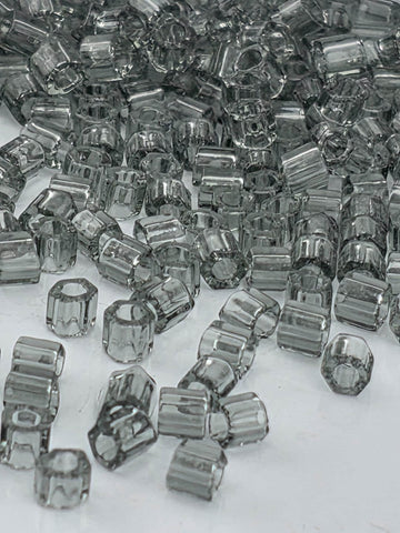 Toho Hex Seed Beads, Transparent Black Diamond | Size 8/0 | 2.5g Tube