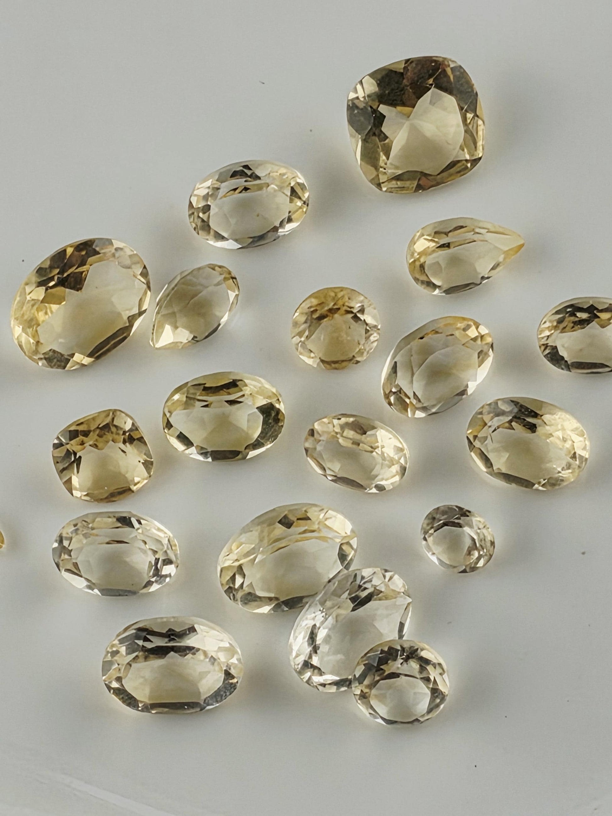 Golden Citrine Lot 13 Carats, Loose Faceted Citrine Parcel Mixed Shapes, Natural Yellow Gemstone Destash Jewelry Supply