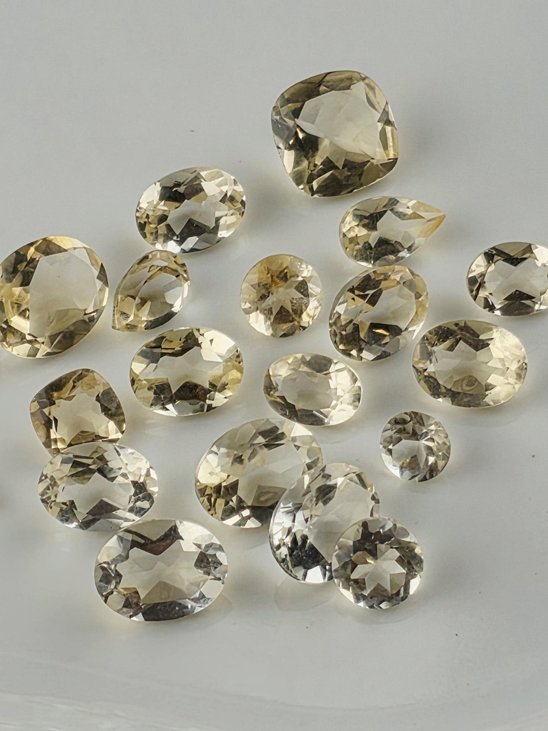 Golden Citrine Lot 13 Carats, Loose Faceted Citrine Parcel Mixed Shapes, Natural Yellow Gemstone Destash Jewelry Supply