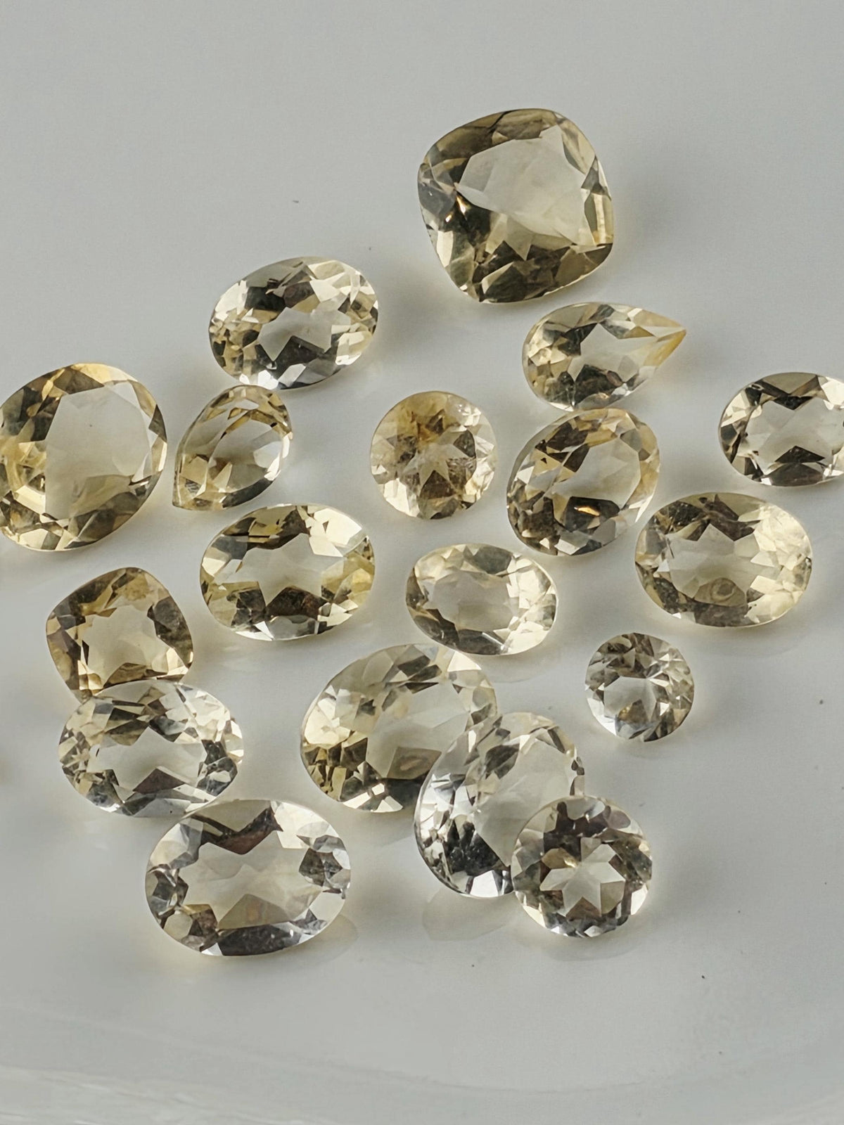 Golden Citrine Lot 13 Carats, Loose Faceted Citrine Parcel Mixed Shapes, Natural Yellow Gemstone Destash Jewelry Supply
