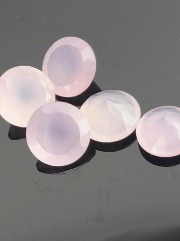 Pink Faceted Gemstone Lot ~8 Stones, Pointed Back, Loose Pink Stones 11-15mm Mix for Prong Setting Wire Wrapping, Destash Supply
