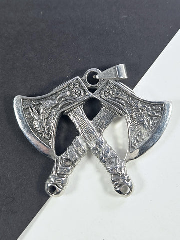 Tomahawk Axe Pendant: Silver Gothic Charm | Metal Keychain, DIY Jewelry