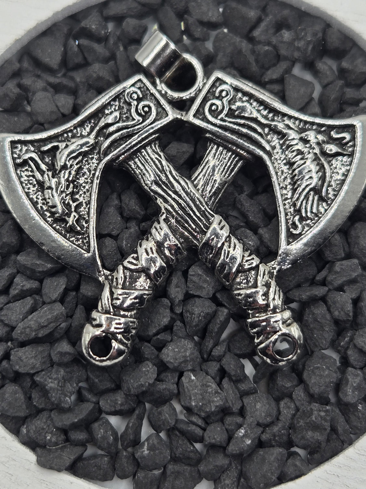 Tomahawk Axe Pendant: Silver Gothic Charm | Metal Keychain, DIY Jewelry