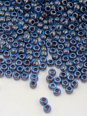 Inside-Color Blue Raspberry Size 11/0 Toho Round 2.5" tube