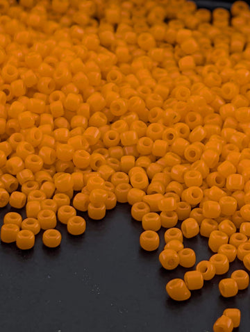 Orange Opaque Matsuno Seed Beads | Size 11/0 (2mm) | 15g, ~1650 pcs