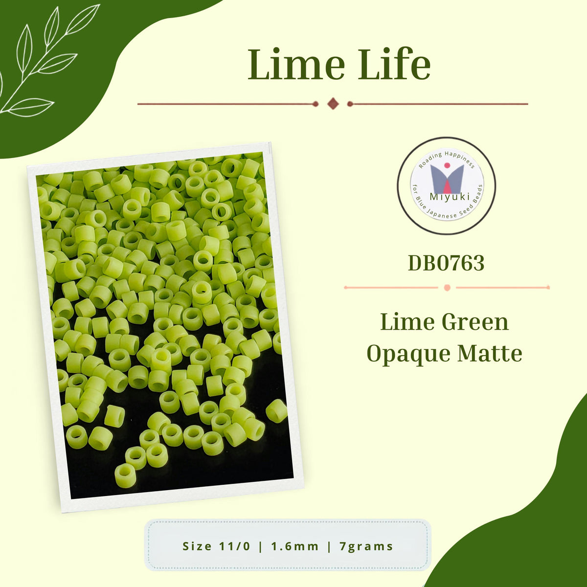 a collection of lime green, translucent beads or seeds, with a focus on the size and texture of the beads.