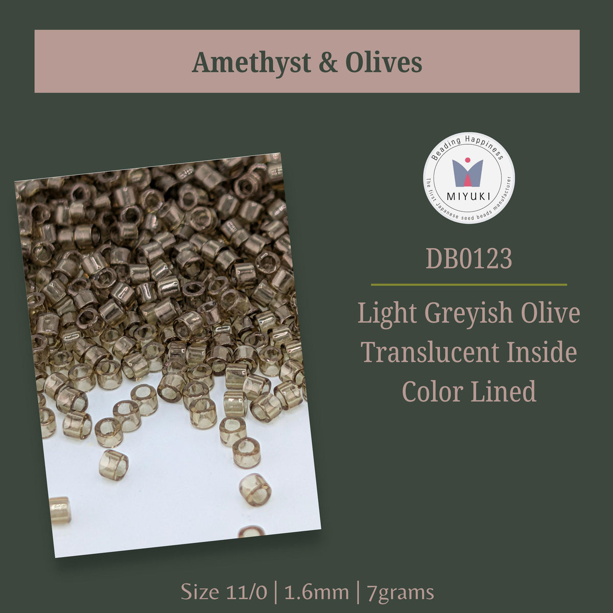 a collection of small, light greyish olive-colored beads or beads, with a focus on the transparent beads inside. The image is described as a collage of multiple images, and the text provides information about the beads, including their size, weight, and material.