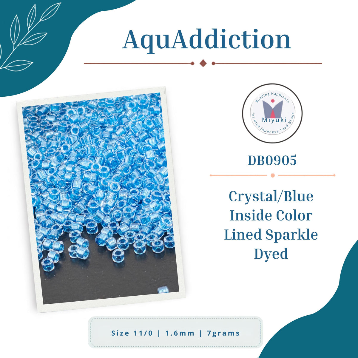 a large pile of blue beads or beads in a crystal/blue color inside a lined sparkle dyed fabric.