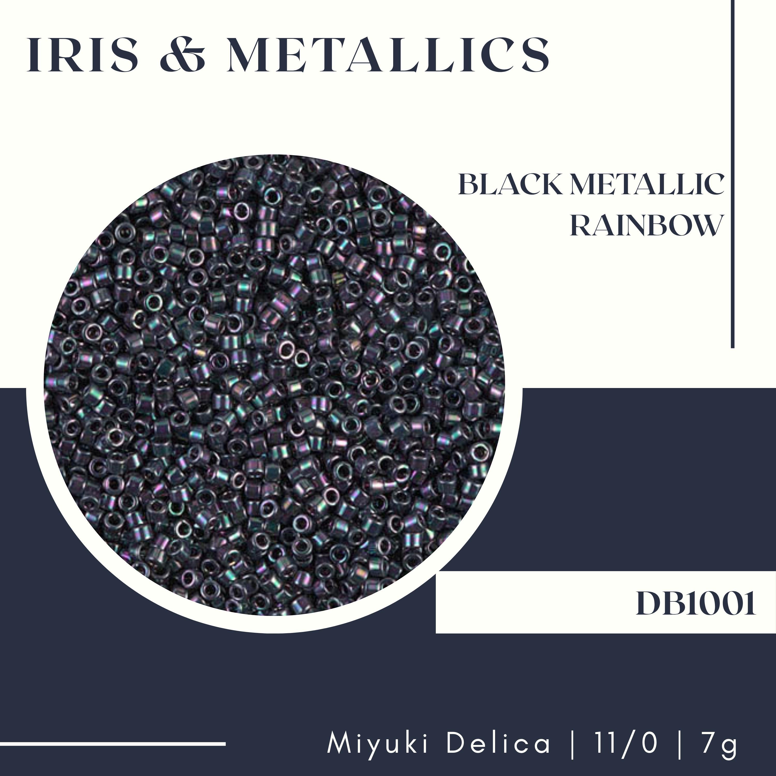 The image is a collage of multiple images, including a close-up of a circular arrangement of black metallic beads and a description of the beads.