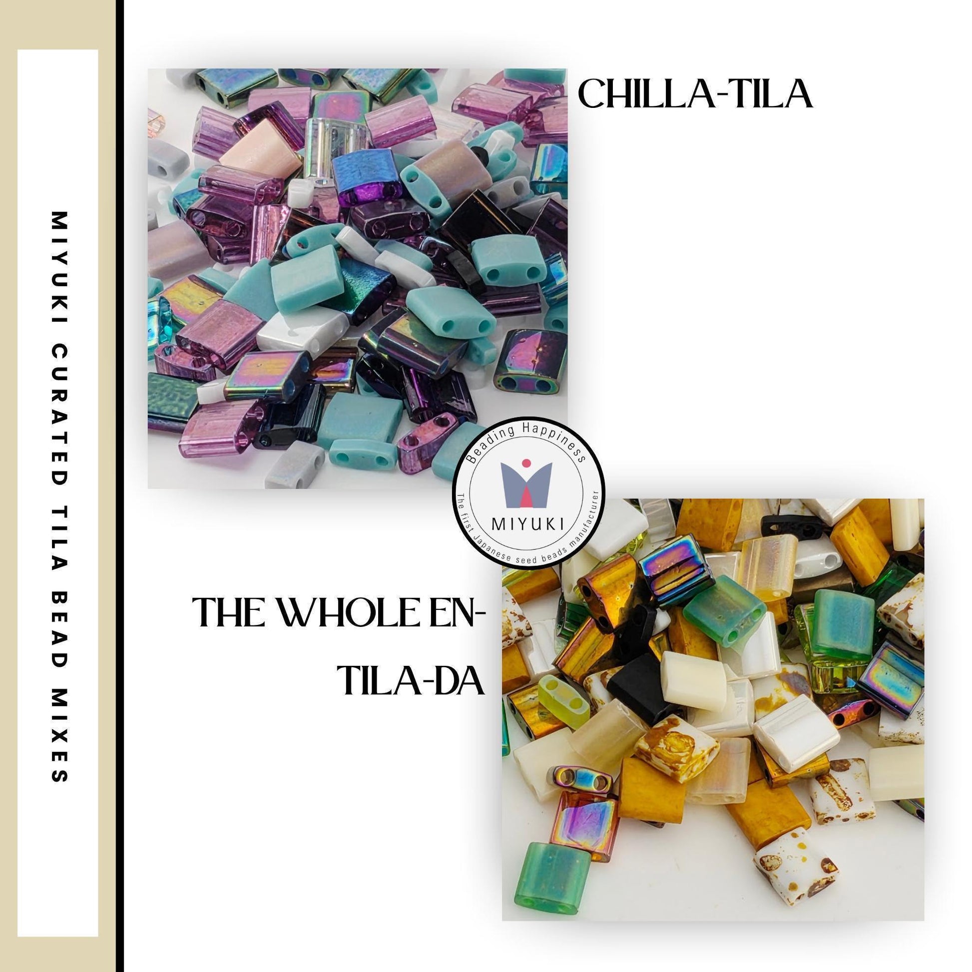 Miyuki Tila, Half-Tila & Quarter-Tila Bead Mixes | 7.5g