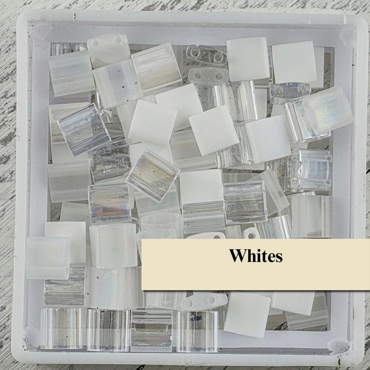 Monochrome Tila Bead Bundle | 11 Miyuki Tila, Half-Tila, Quarter-Tila Mixes | Tonal Rainbow Collection for Bead Weaving & Embroidery