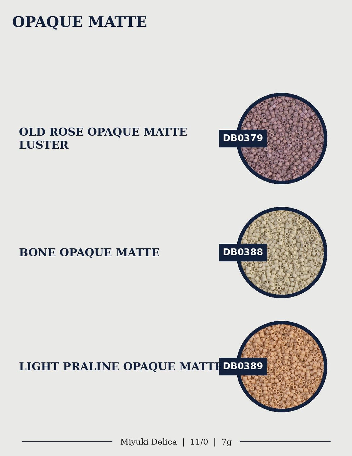 three different types of bone-colored opaque matte, each with a distinct color: Old Rose, Bone, and Light Praline. The image is a collage of three separate images, and the text describes each image without repeating or repeating phrases. The image is a part of a larger collection of images, and the text is not a description of each individual image.