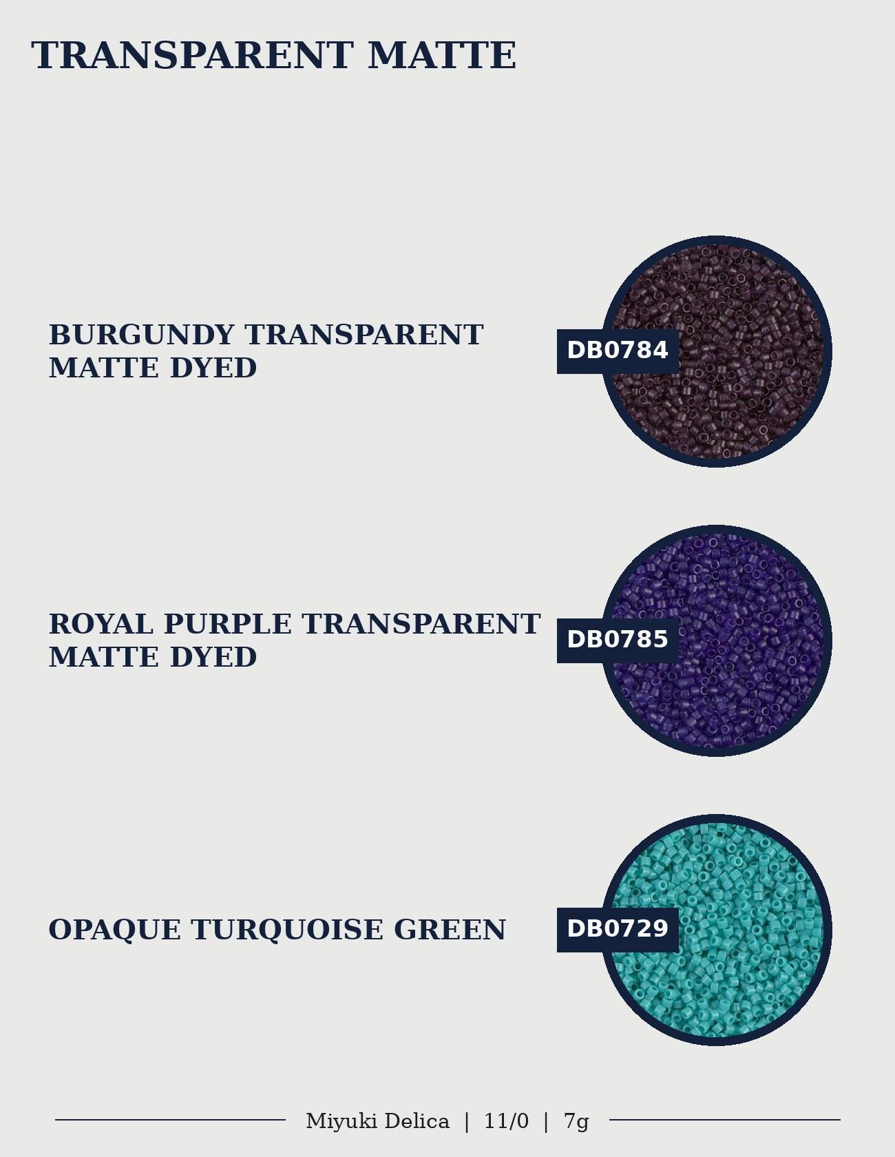three different colored transparent materials: burgundy, royal purple, and olive turquoise green.
