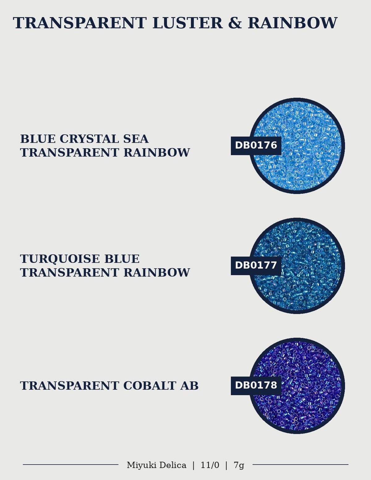 The image is a collection of three circular images, each containing a different color of transparent glitter or sequin. The colors are turquoise, blue, and purple.
