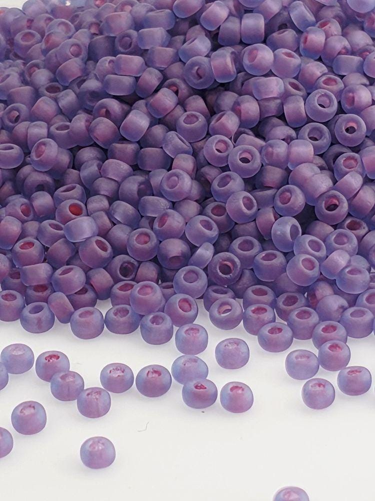 Matsuno Seed Bead Set, Translucent Matte DIY Jewelry Supply | 14 Colors | 8.5g