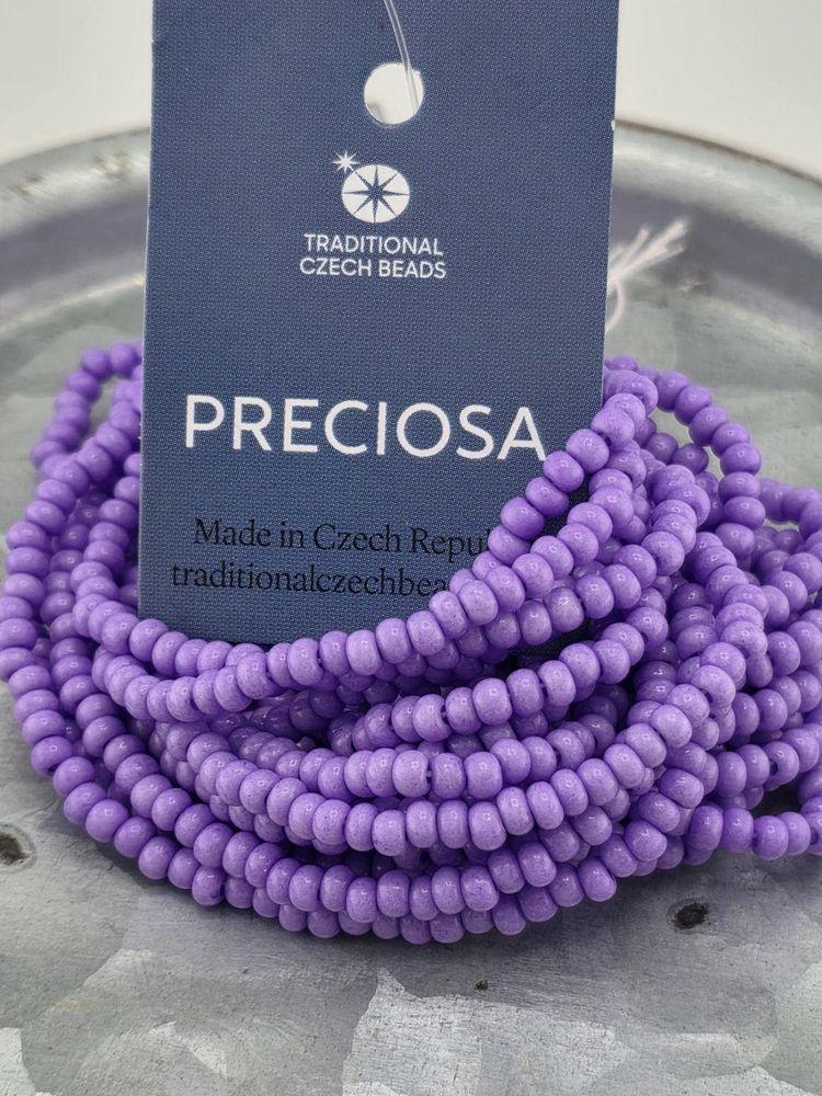 Preciosa Tube Bead Set, 8/0 Amethyst Violet Seed Beads | DIY Jewelry Supply | Opaque & Solgel Finishes