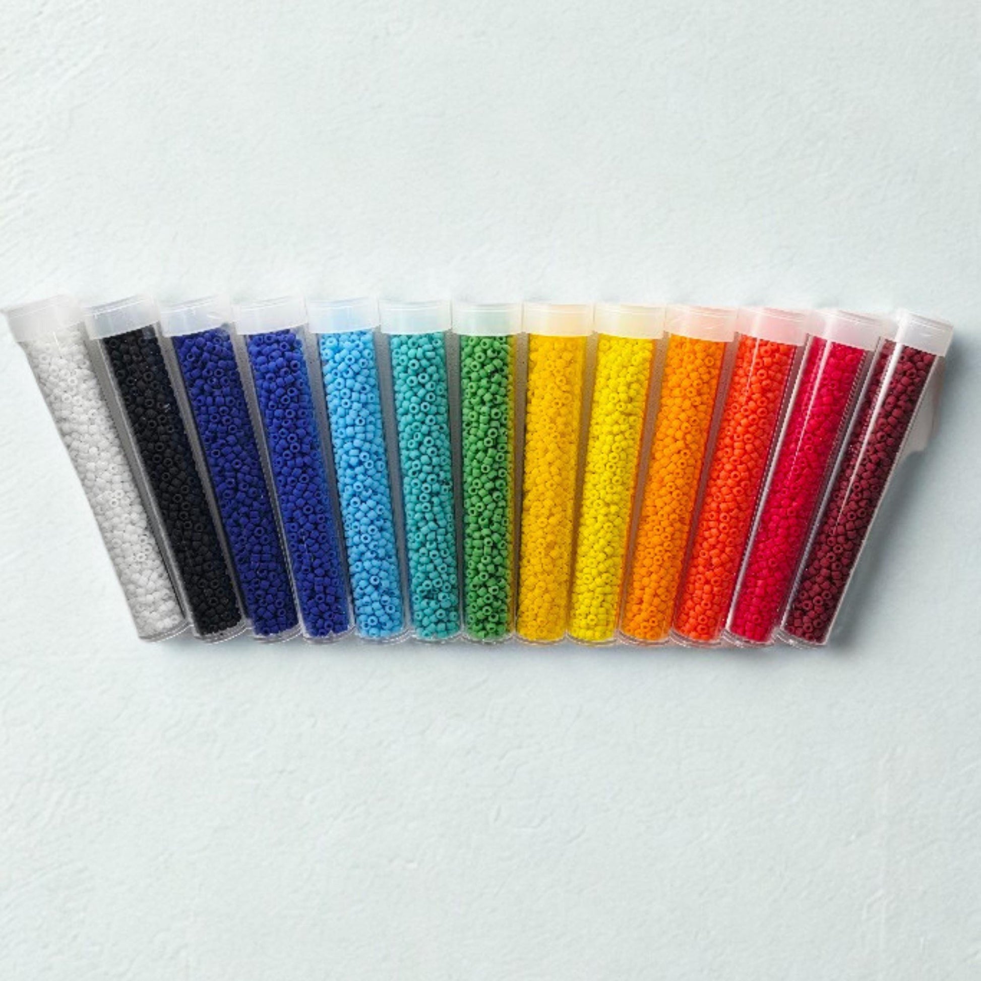 Matsuno Seed Bead Set, Matte Opaque Colors | DIY Jewelry Supply | 13-Pack 8.5g Each