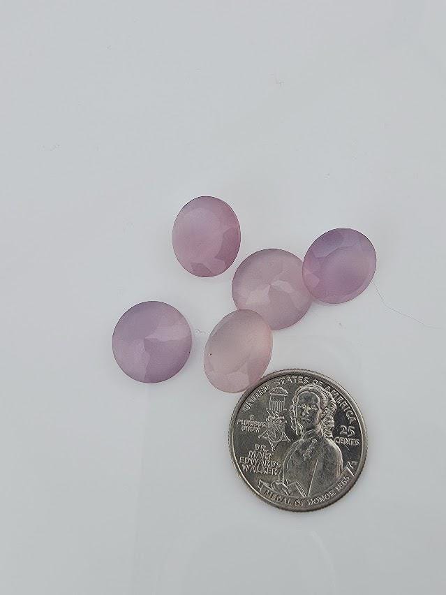 Pink Faceted Gemstone Lot ~8 Stones, Pointed Back, Loose Pink Stones 11-15mm Mix for Prong Setting Wire Wrapping, Destash Supply