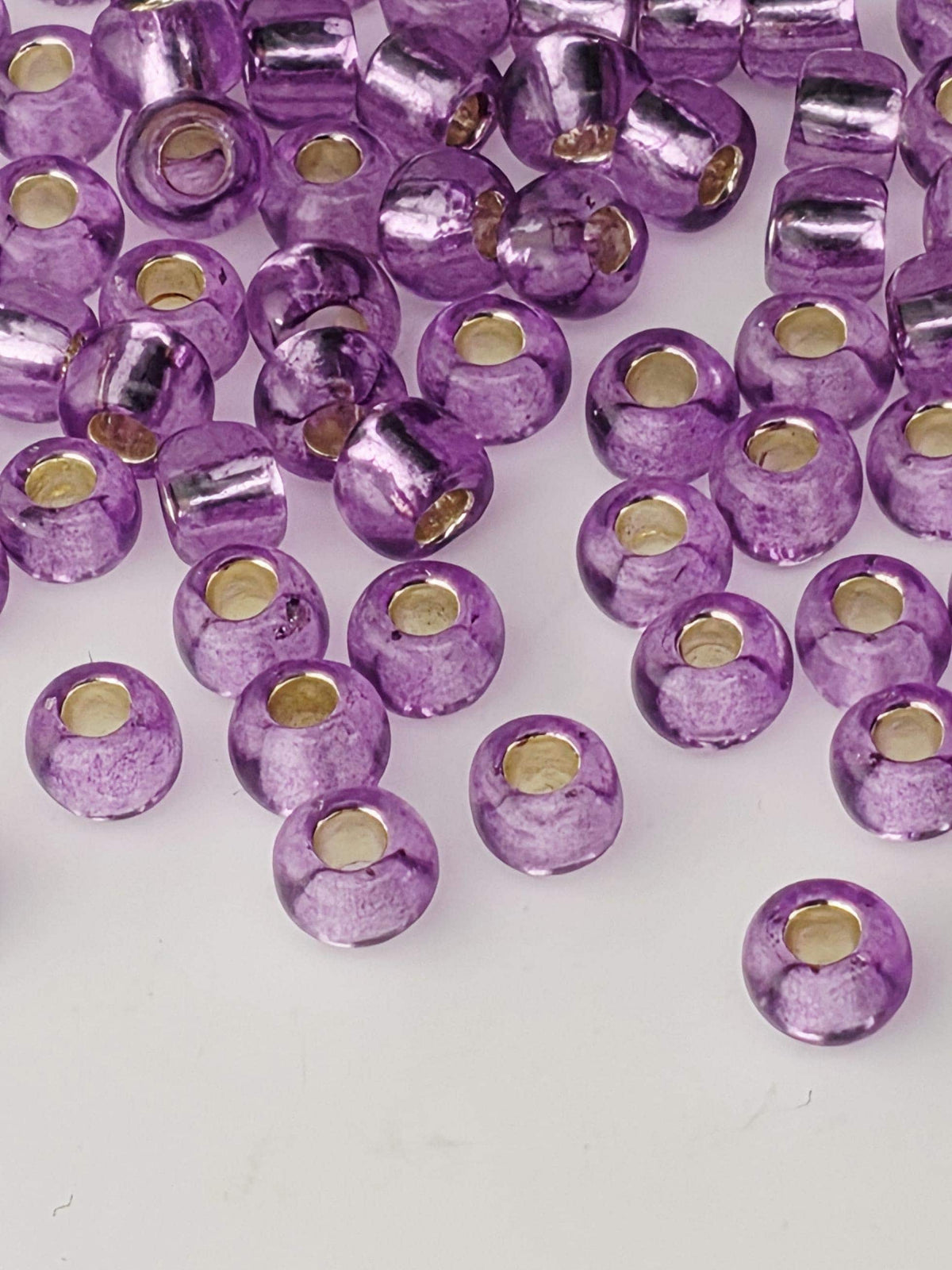 TOHO Round 6/0 Tube 2.5" : Silver-Lined Lt Grape