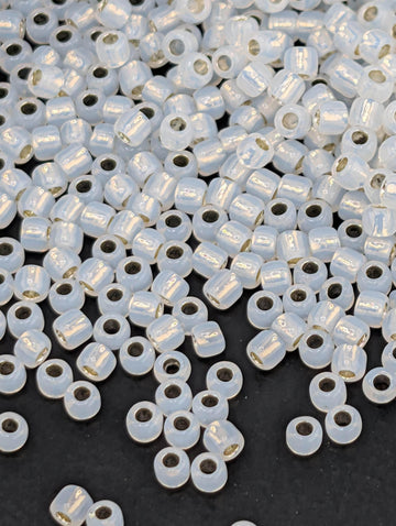 Silver-Lined Milky White Size 11/0 Toho Round 2.5" tube