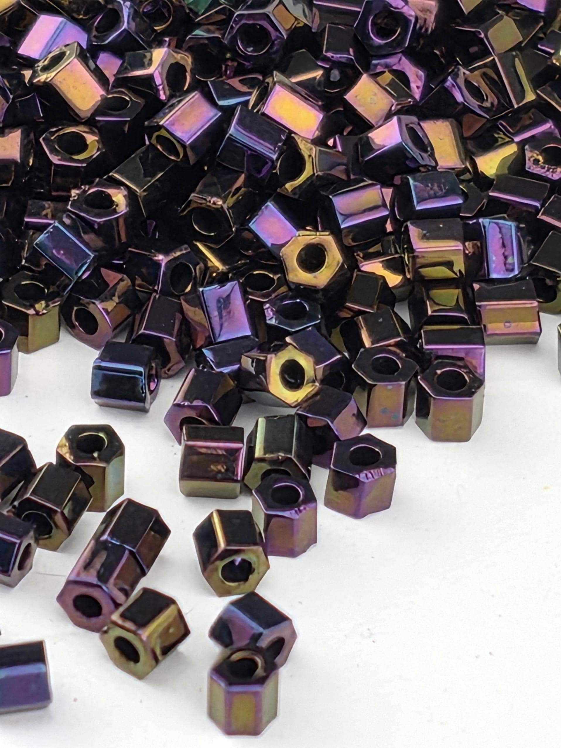 Toho Seed Beads, Metallic Iris Purple Hex 11/0 | Japanese Glass | Bead Weaving & Jewelry Making