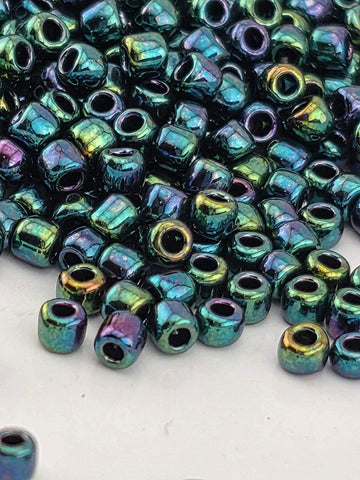 TOHO Round 11/0 Higher-Metallic June Bug, Japanese Glass Beads | 2.5 Tube