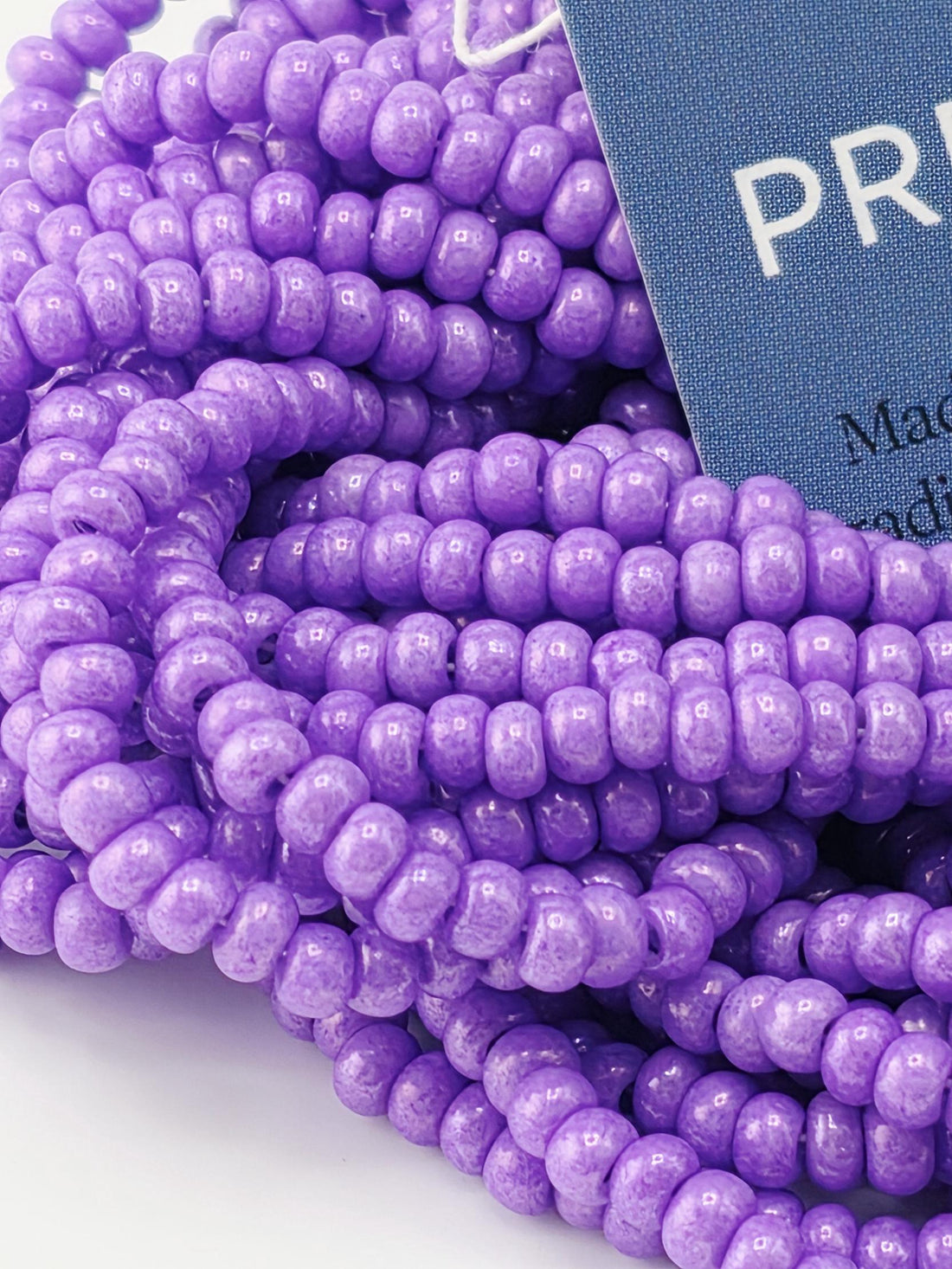 Violet Died Terra | Size 8 | Half-Hank (12" 6-String) | Preciosa-Ornela Glass Seed Beads